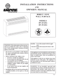 Empire Heating Systems DV-35-2SG Owner`s manual