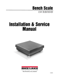 Rice Lake CW-90XB Service manual