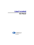 Cobalt Digital Inc CacheRaQ 4 User manual