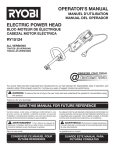 Ryobi RY15124 Operator`s manual