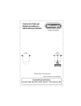 DeLonghi DCU70-70B Instruction manual