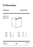 Electrolux RM 4213 Operating instructions