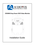 Audiovox VOD808 Installation guide