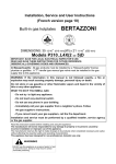 Bertazzoni P310..L4X(2 OR 5)D User manual