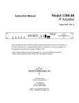 Cross Technologies 1200-88 Instruction manual