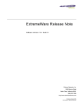 Extreme Networks ExtremeWare Version 7.8 Specifications