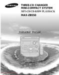 Samsung MAX-ZB550 Instruction manual