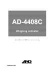 A&D AD-4408C Instruction manual