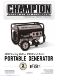 Champion B46517 Owner`s manual