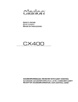 Clarion CX400 Owner`s manual