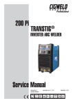 CIGWELD 200 Pi Transtig Service manual