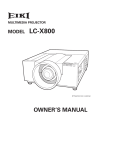 Eiki LC-X800 Owner`s manual