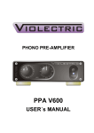 Violectric PPA V600 User`s manual