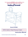 Baby Trend Nursery Center Instruction manual