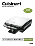 Cuisinart WAF-100 - Belgian Waffle Maker Operating instructions