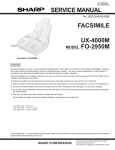 Sharp FO-2950M - B/W Laser - All-in-One Service manual