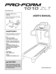 Pro-Form PETL11711.0 User`s manual