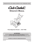 Cub Cadet CC 30 Operator`s manual