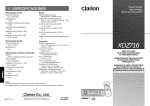 Clarion XDZ716 Owner`s manual