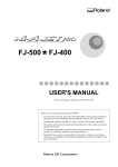 Roland FJ-500 User`s manual