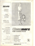 Sears 175.8575180 Operating instructions
