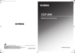 Yamaha YSP-800 Owner`s manual