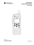 Motorola DTR410 - On-Site Digital Radio User guide