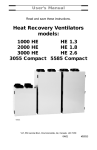 Venmar  5585 COMPACT User`s manual