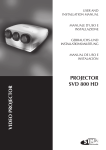 Sim2 SVD800 HD Installation manual