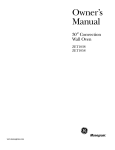 Monogram ZET1058 Owner`s manual