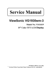 ViewSonic VS11419 Service manual