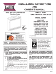 Empire Comfort Systems MV 120 Owner`s manual