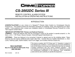 CrimeStopper CS-2002DC.II Operating instructions