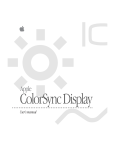 Apple ColorSync Display User`s manual