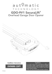 Automatic Technology GDO-9 Installation manual