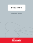 Baumatic BTM25.1SS Instruction manual