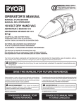 Ryobi P712 Operator`s manual