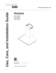 Zephyr Venezia ZVE-E42AS Installation guide