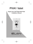 Elan VIA! VALET100EM Installation manual