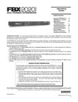 SABINE FBX1200 Operating instructions