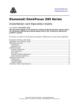 Elumenati OmniFocus 200 Series Product specifications