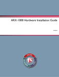 acopla ARX 1000 Installation guide