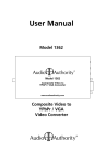 Audio Authority 1362 User manual