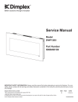 Dimplex DWF1203 Service manual