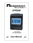 Acroprint ATR240 User manual