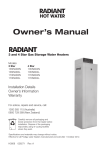 Radiant 170RAD4L Owner`s manual