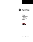 AutoPatch 8Y-XL Setup guide
