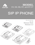 Aastra 55I IP PHONE - RELEASE 2.0 Installation guide
