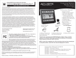 AcuRite 75110 Instruction manual