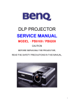 BenQ PB6200 - XGA DLP Projector Service manual